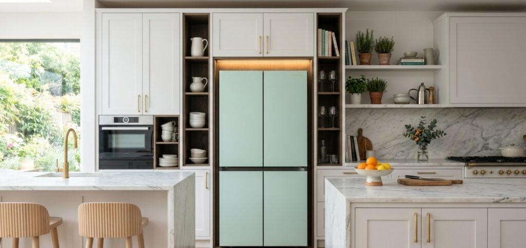 2026년 이사철 초기 예산을 방어하는 4도어 냉장고 렌탈 주방 인테리어 설치 예시