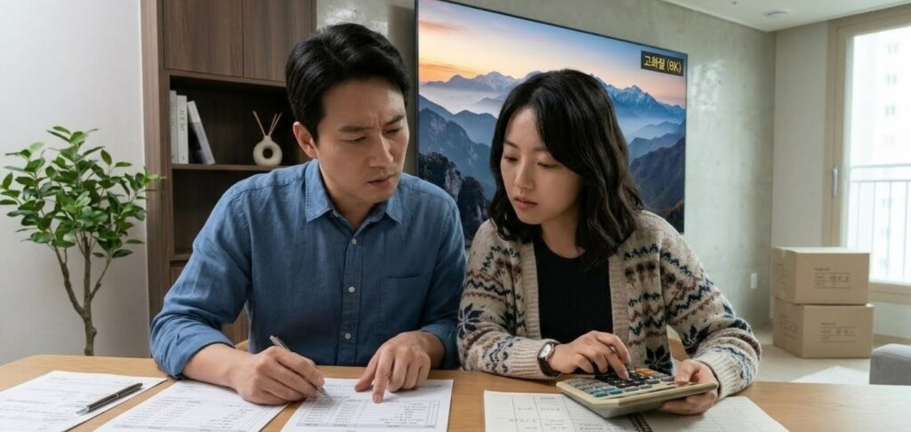 85인치 대형 TV 렌탈 초기 비용 및 5년 총비용 객관적인 비교 견적 분석