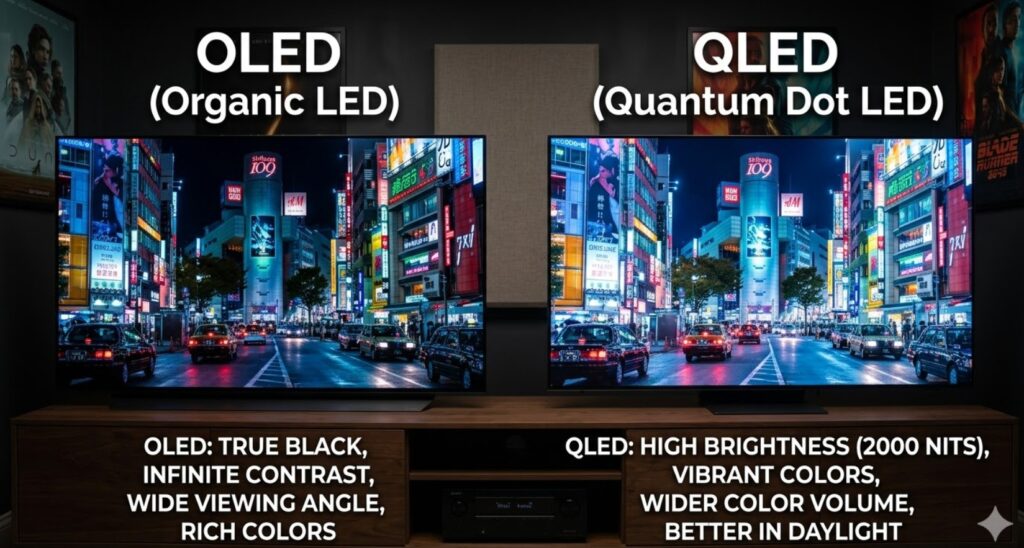 대형 TV 렌탈 최고의 화질을 선택하기 위한 OLED와 mini-LED 스펙 비교