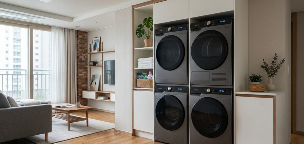 저신용자 가전렌탈 승인 후 거실에 가전을 배치한 모습