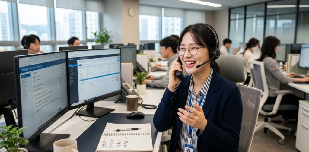 저신용자 가전렌탈 맞춤 상담을 통해 고민을 해결하는 모습