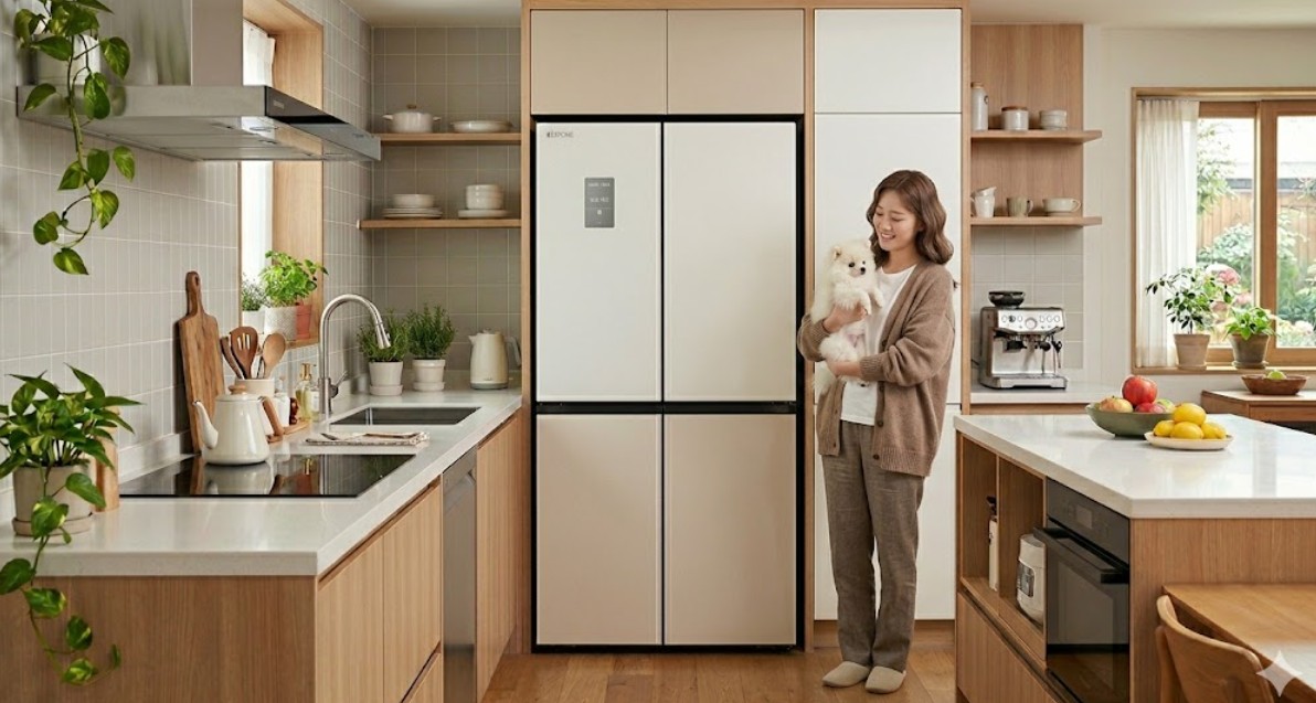 냉장고가 설치된 주방