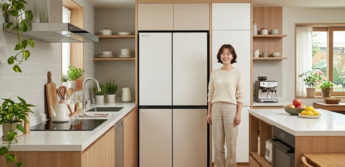 양산 가전제품렌탈로 세팅된 주방