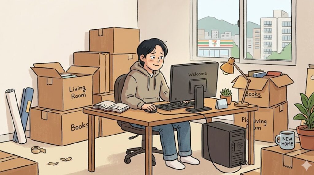 이사 후 전입신고 인터넷 신청을 준비하는 과정