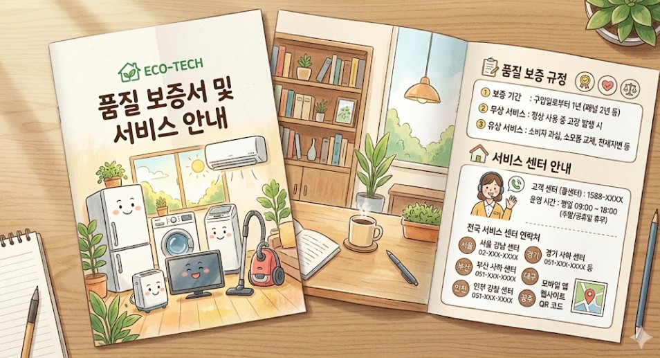 광주 가전 렌탈 신청 전 반드시 투명하게 확인해야 할 정확한 A/S 보증 규정