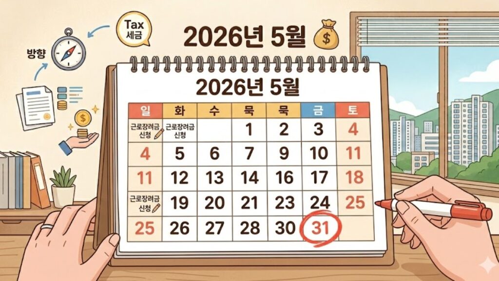 2026년 종합소득세 신고 기간 달력 표시