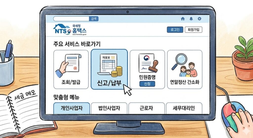 종합소득세 신고 기간 홈택스 셀프 신고 진행 화면