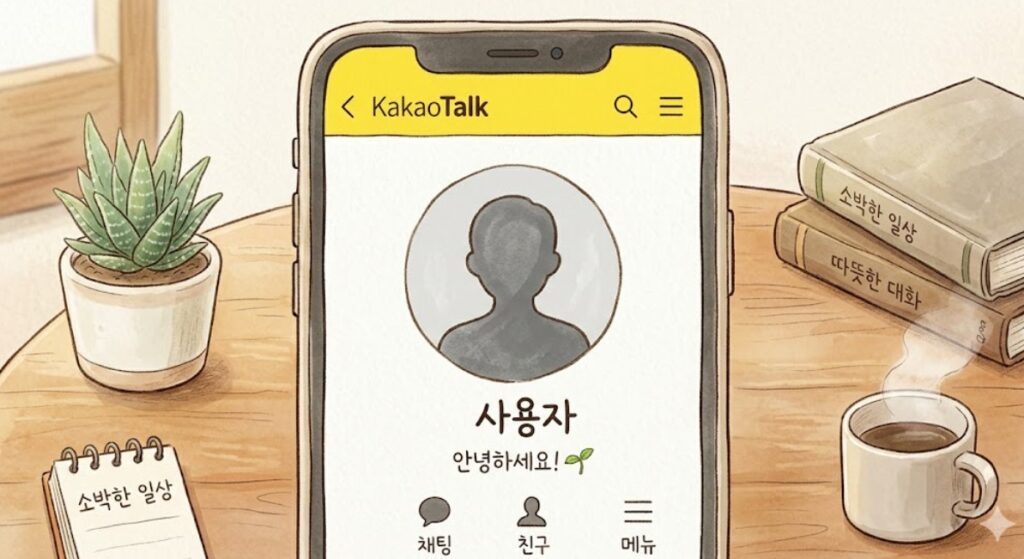 프로필 비공개 설정 시 나타나는 카카오톡 차단 확인방법 예시