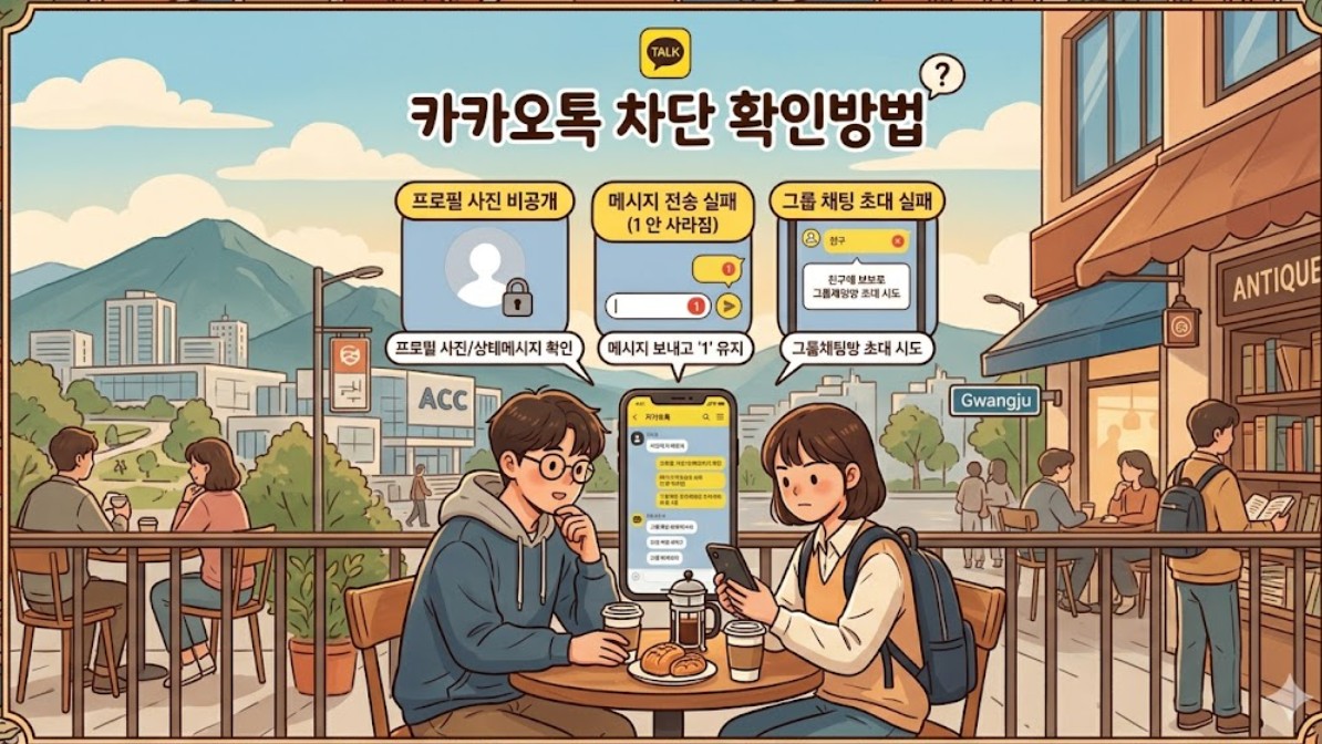 카카오톡 차단 확인방법